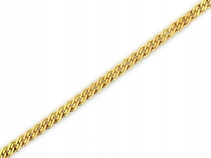 ZŁOTY ŁAŃCUSZEK 585 MODNY MONA LISA 50 cm + GRAWER