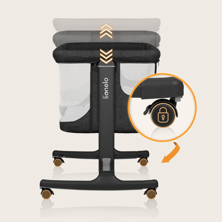 Łóżeczko dostawne dziecięce + kojec Lionelo Aurora + Otulacz bambusowy