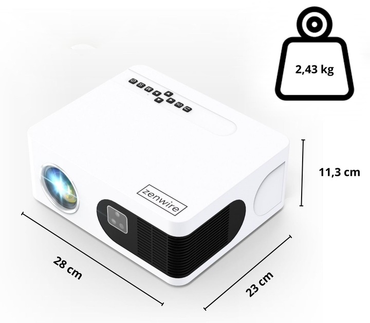 Projektor mini Rzutnik LED WiFi Android TV FULL HD 4K Autofocus do Telefonu