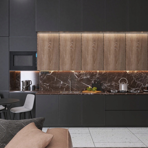 PROFIL aluminiowy do taśma LED czarny wpuszczany klosz 2M zestaw