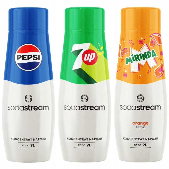 ZESTAW SYROP PEPSI + 7UP + MIRINDA SODASTREAM