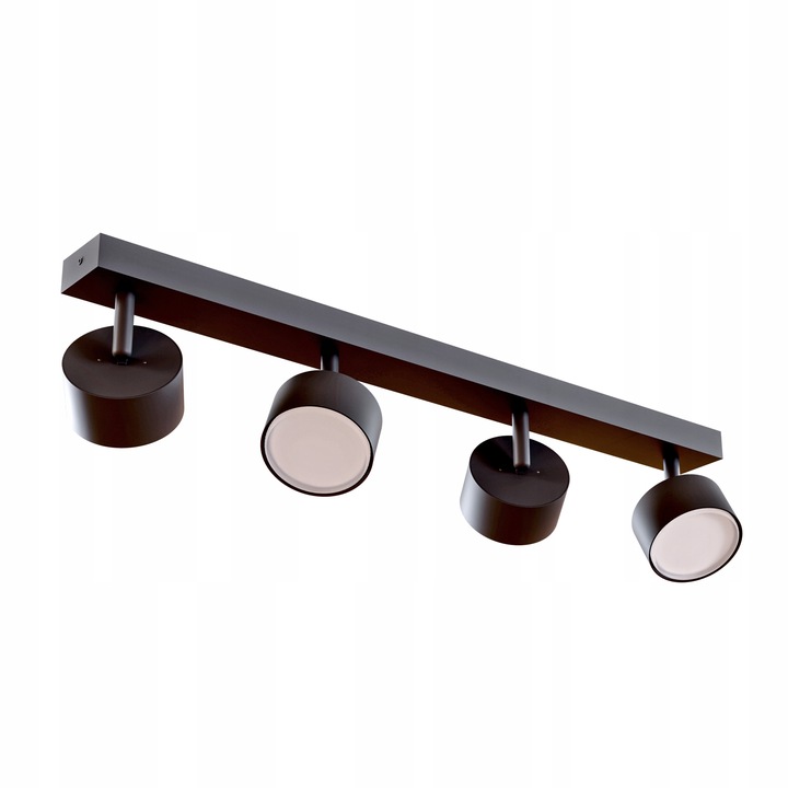 Lampa Sufitowa Szyna 4x GX53 Spot Reflektor Oprawa Ruchoma Czarna 60cm