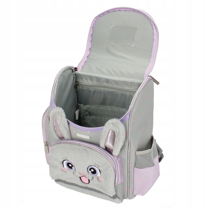 TORNISTER PLECAK SZKOLNY DLA DZIEWCZYNKI DO 1 KLASY WŁOCHACZ KRÓLIK USZY