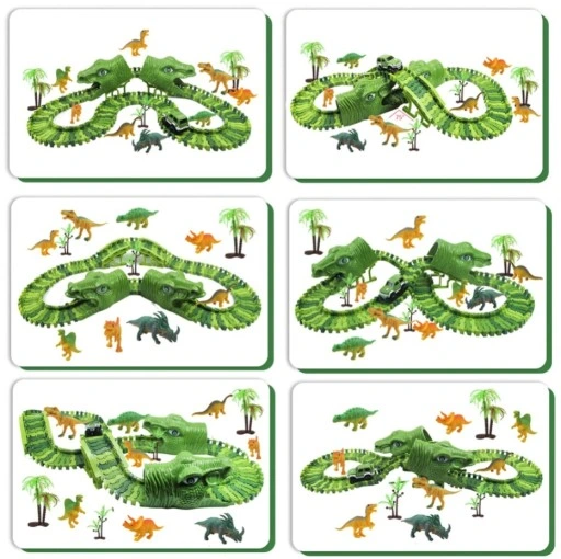 MEGA TOR WYŚCIGOWY XXXL DINOZAUR DINO PARK 240 el.