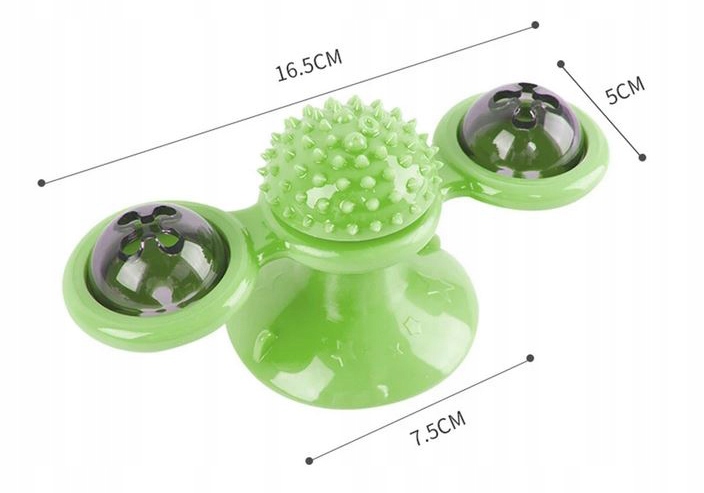 Gryzak z kocimiętką Interaktywna zabawka z przyssawką dla kota ŚWIECĄCA 360