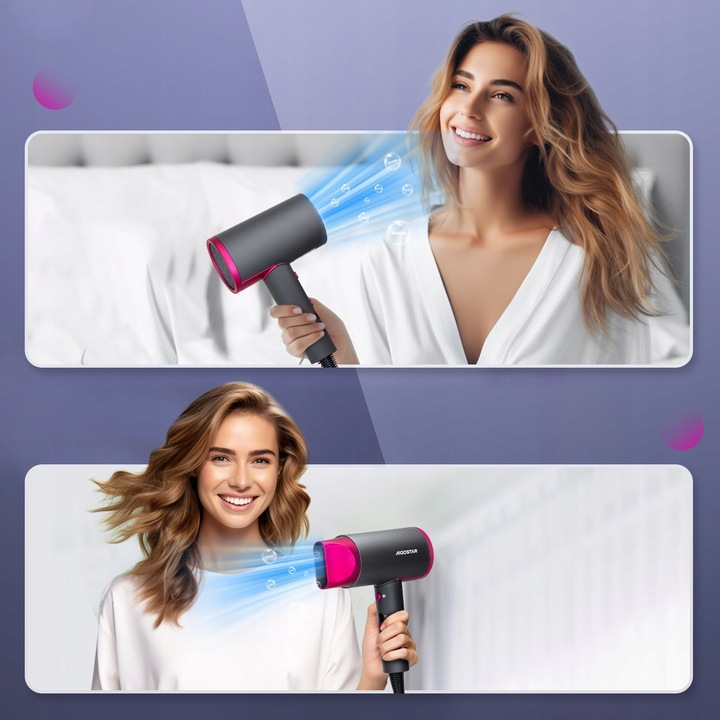 Suszarka do włosów 2200W Z JONIZACJĄ Zimny nawiew + Koncentrator