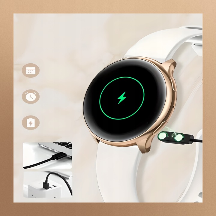 SMARTWATCH ZEGAREK DAMSKI MENU POLSKIE FUNKCJA DZWONIENIA SMART WATCH PULS