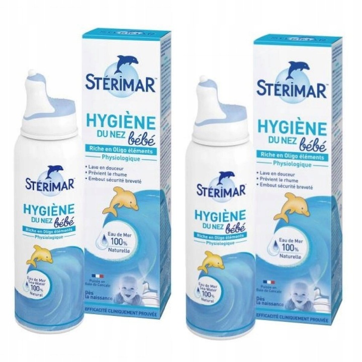 Spray do nosa dla dzieci Sterimar higiena nosa baby 100 ml Zestaw 2x
