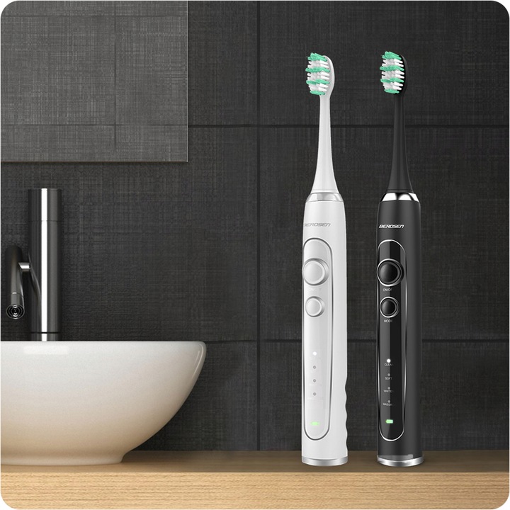 2x SZCZOTECZKA SONICZNA ELEKTRYCZNA DO ZĘBÓW ZESTAW BERDSEN DUO 6