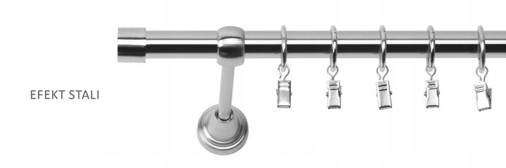 KARNISZ POJEDYNCZY 180 CM 19 MM SMART METALOWY 3 KOLORY RENA