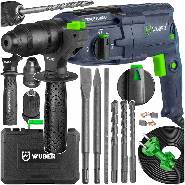 MŁOTOWIERTARKA UDAROWA 4000BPM 4J WIERTARKA 2500W 230V SDS+SAMOZACISK