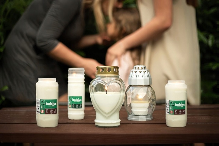 Wkłady parafinowe do zniczy Bolsius RP3 całoroczne białe 68 godzin palenia