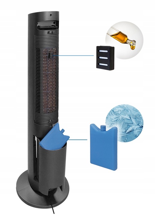 Klimator wodny klimatyzer 6w1 wentylator kolumnowy JONIZACJA WiFi + Aroma