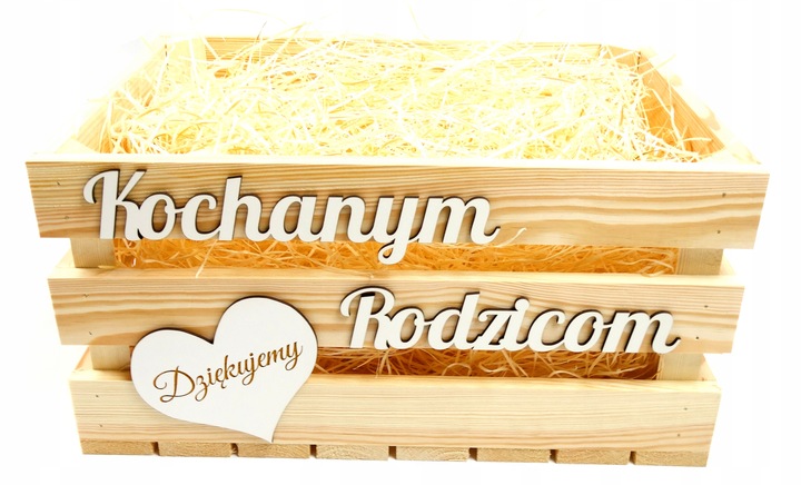 PODZIĘKOWANIE DLA RODZICÓW SKRZYNKA ŚLUB NAPIS XXL