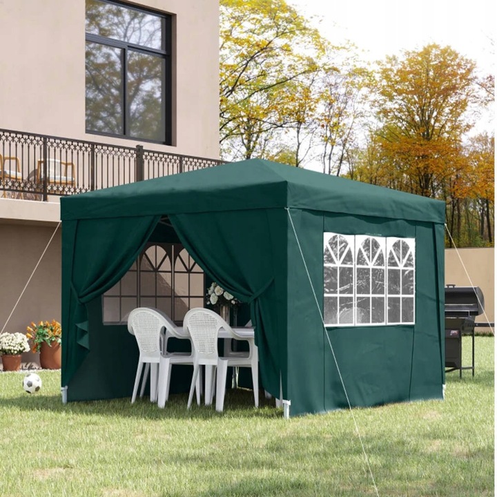 PAWILON OGRODOWY EKSPRESOWY NAMIOT HANDLOWY 3x3m AUTOMATYCZNY + 4