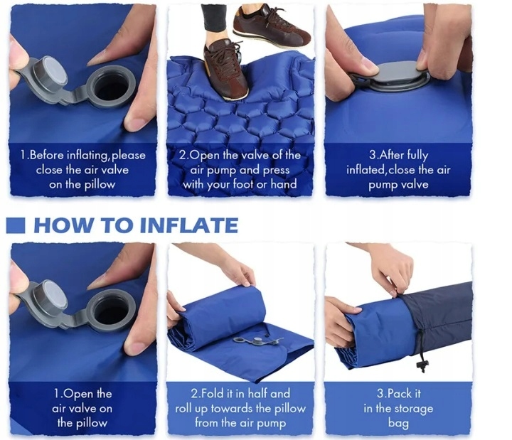 MATA KARIMATA 3D MATERAC SAMOPOMPUJĄCY POMPKA PODUSZKA 198x60x8cm