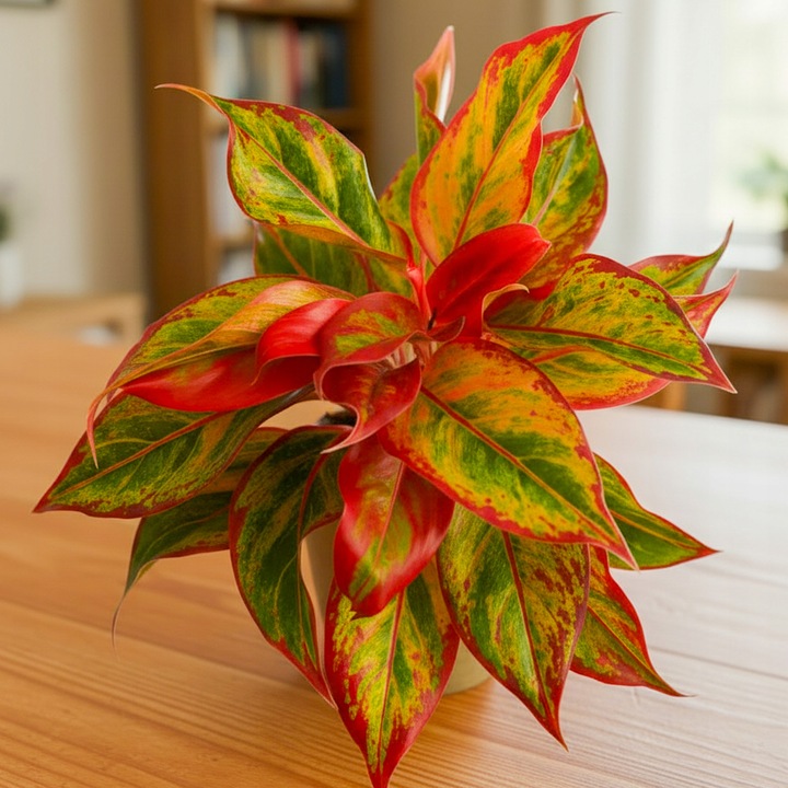 AGLAONEMA Crete FLAMES Red d9cm Niesamowicie wybarwiona PŁOMIENNA