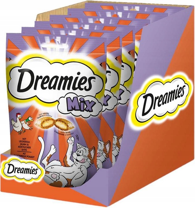 DREAMIES PRZYSMAK DLA KOTA Z KURCZAKIEM I KACZKĄ 6x60g