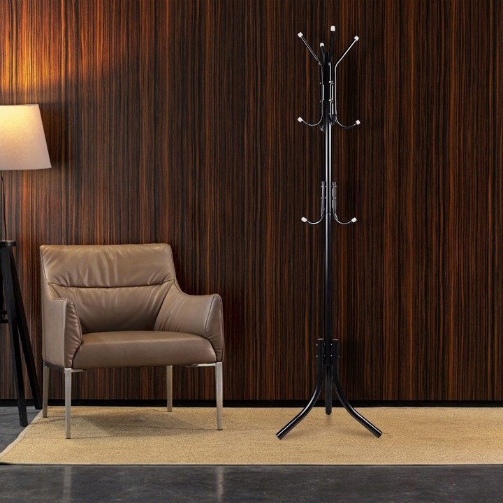 WIESZAK PODŁOGOWY STOJĄCY STOJAK LOFT NA UBRANIA KURTKI 12 RAMION 3