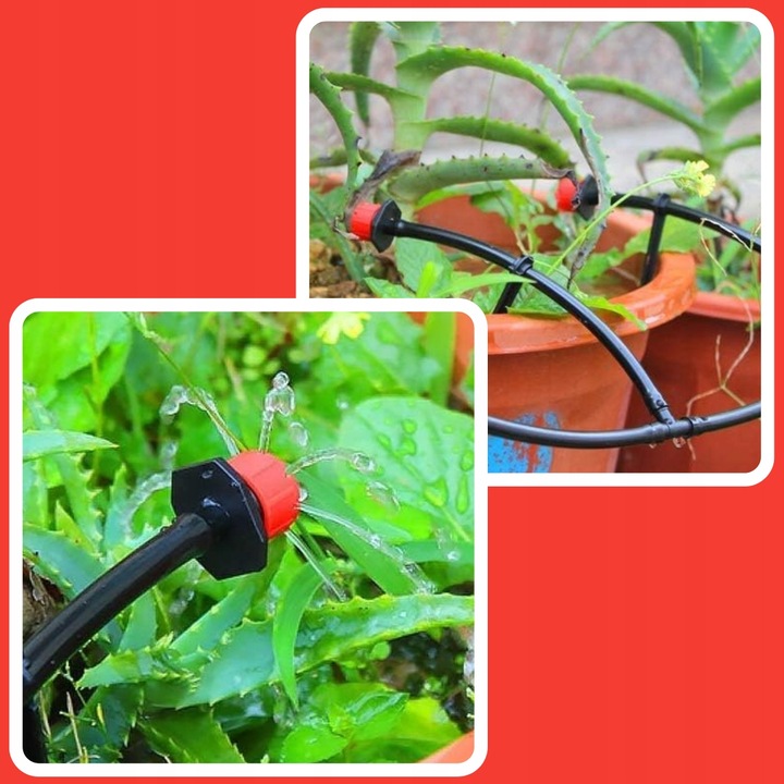 KROPLOWNIK EMITER NAWADNIANIA Z KOMPENSACJĄ 100SZT DO NAWADNIANIA PODLEWANI