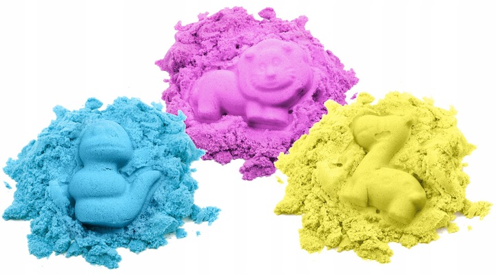 BibiMoon Piasek Kinetyczny 3kg ZESTAW PIASKOWNICA FOREMKI