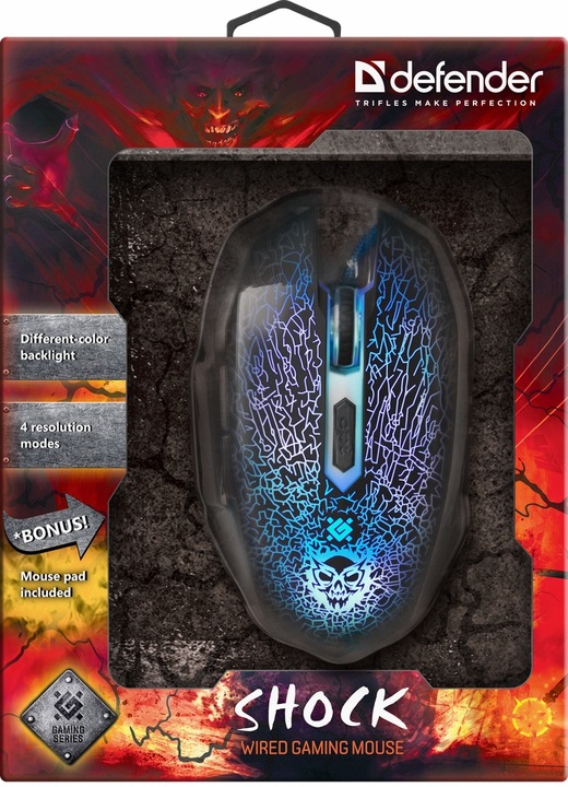 Przewodowa optyczna mysz dla graczy SHOCK gaming