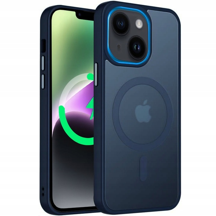 Etui Do iPhone 14 +Szkło 9H WZMACNIANE 360° Matt Case Do Magsafe