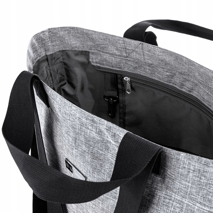 Torebka damska na zakupy pojemna szara duża torba na ramię shopper ZAGATTO