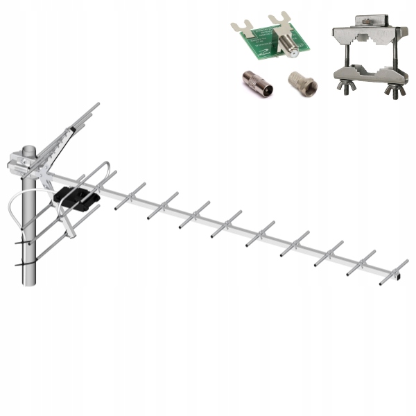 Antena TV kierunkowa Dipol 19R/21-48 DVB-T2 UHF LTE700 symetryzator 14dBi