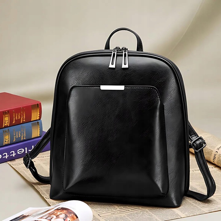 PLECAK SKÓRZANY ZE SKÓRY TOREBKA TORBA DAMSKA A4 POJEMNY ELEGANCKI