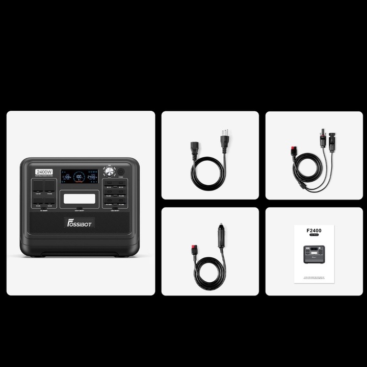 Fossibot przenośna stacja zasilania 2048Wh 2400W-4800W Aplikacja elektrowni