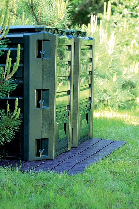 KOMPOSTOWNIK OGRODOWY DOMOWY 800 l Prosperplast Modułowy Duży Dwukomorowy