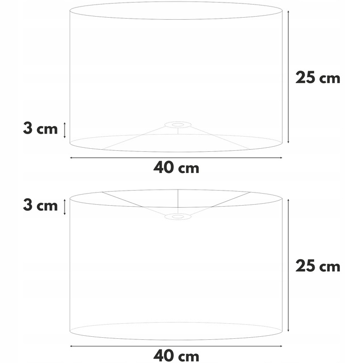 Klosz do lampy stojącej / wiszącej Abażur BIAŁY 40