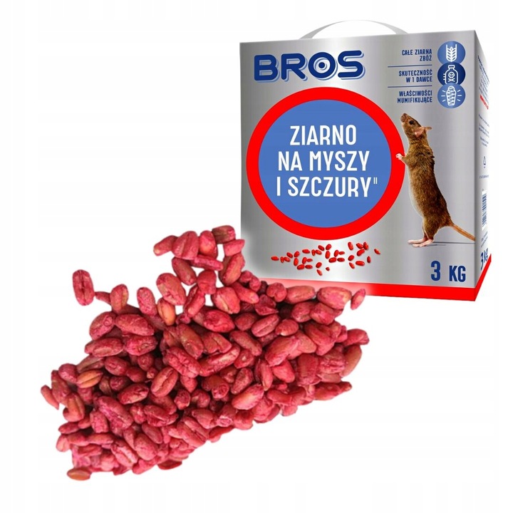 TRUTKA Ziarno na myszy i szczury BROS 3 kg SILNE