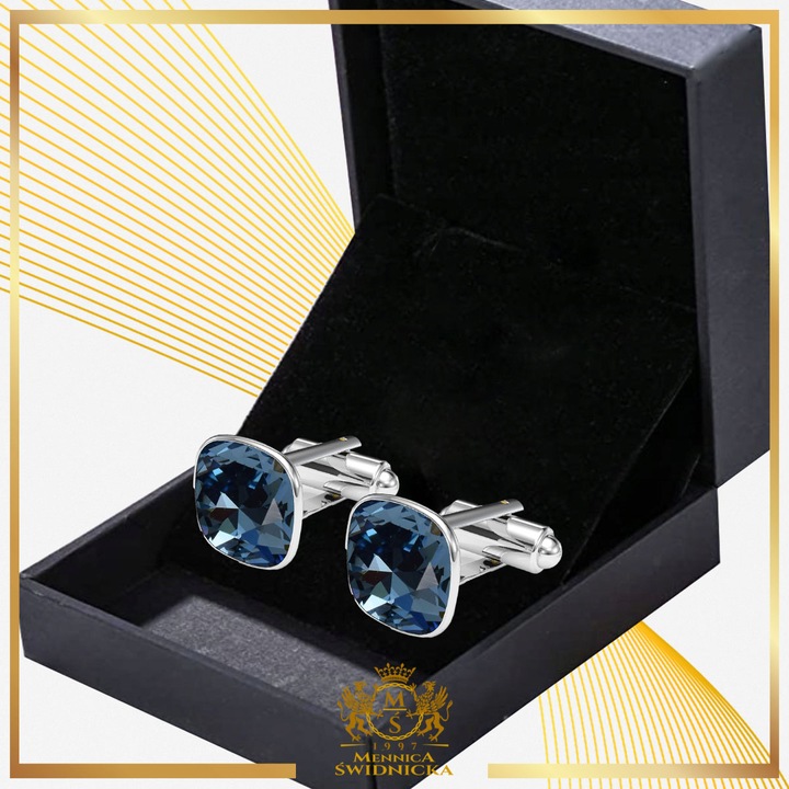 Spinki do Mankietów Koszuli Srebrne Stal Szlachetna 316L Prezent dla Niego