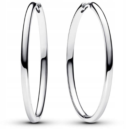 Kolczyki obręcze 40 mm koła kółka 40mm 4cm srebro 925 s925