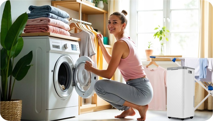 Osuszacz powietrza pochłaniacz wilgoci 20l/24h BERDSEN higrostat timer