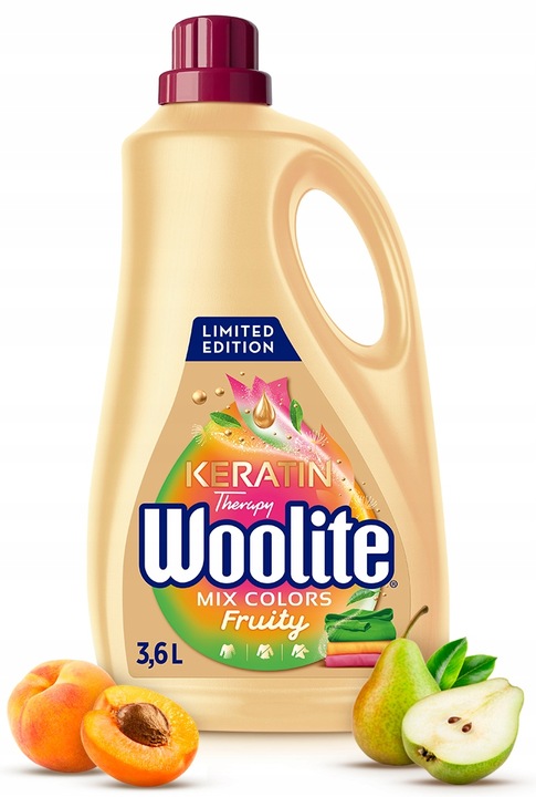 Woolite Płyn Do Prania KOLORÓW Owocowy Molerowy Zapach Keratin Therapy 3,6l