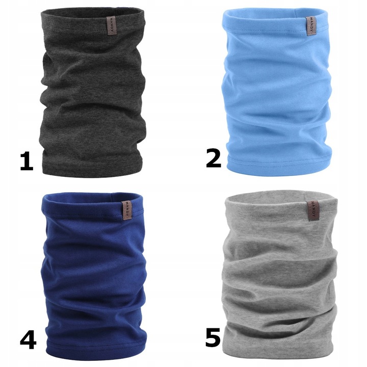 Komin NANDY Bawełniany Damski Męski Bawełna Cienki Wysoki Naturalny