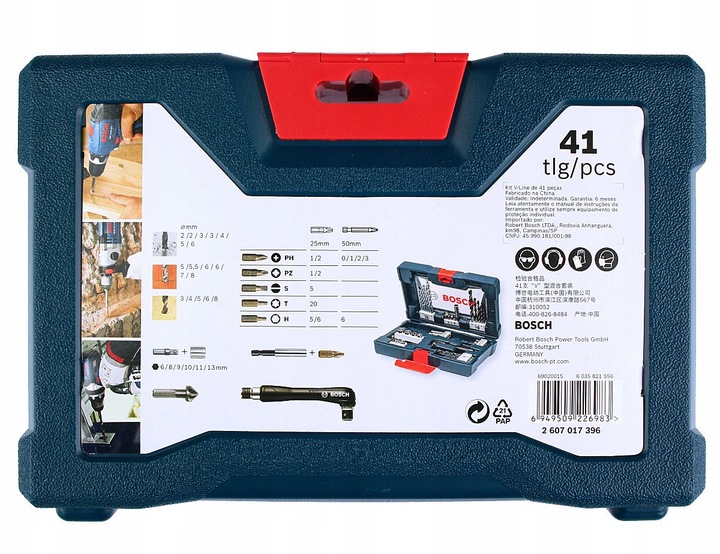 WIERTARKA UDAROWA GSB 13 RE BOSCH V-LINE 41 SZTUK