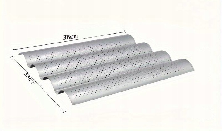 BLACHA FORMA DO PIECZENIA BAGIETEK ZAPIEKANEK METALOWA PERFOROWANA NA