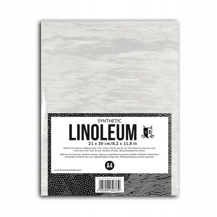 LINOLEUM do linorytu A4, 21 x 30 cm, płytka LINORYT