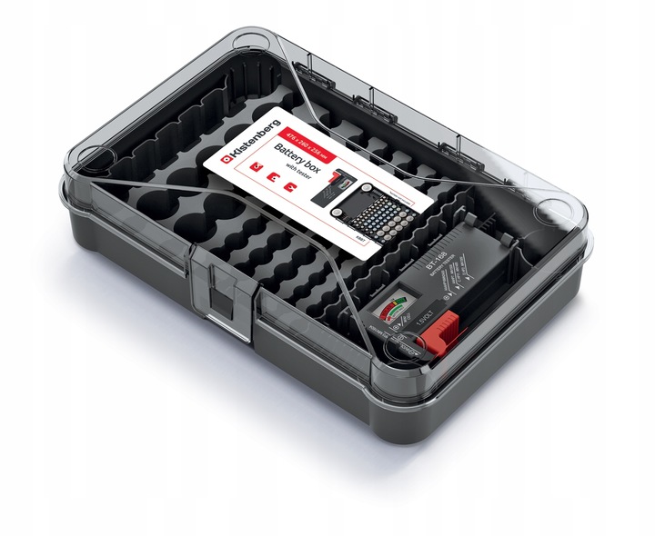ORGANIZER NA BATERIE BATTERY BOX POJEMNIK KOSZYK NA BATERIE 85SZT. + TESTER