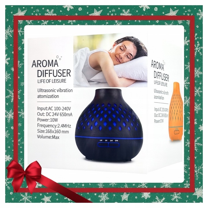 Aroma dyfuzor nawilżacz powietrza light wood 400 ml + timer