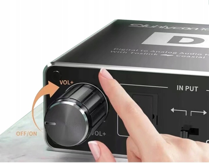 KONWERTER WZMACNIACZ TOSLINK COAXIAL 2x CINCH DAC