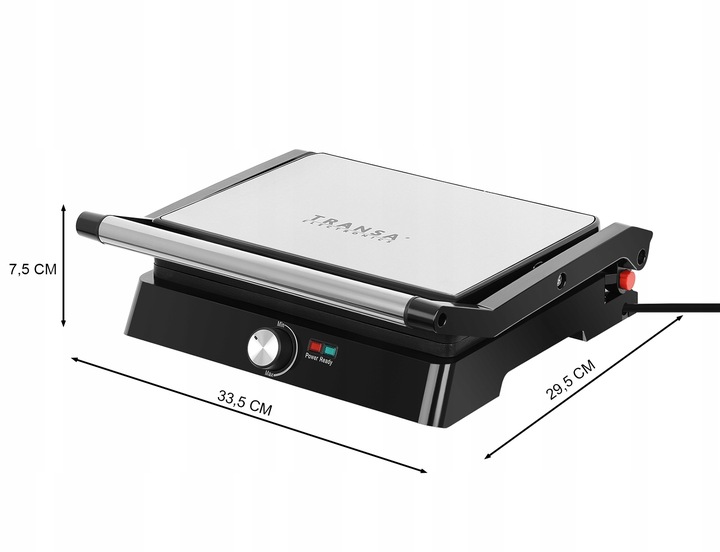 Grill elektryczny opiekacz rozkładany REGULACJA TEMPERATURY DUŻA MOC