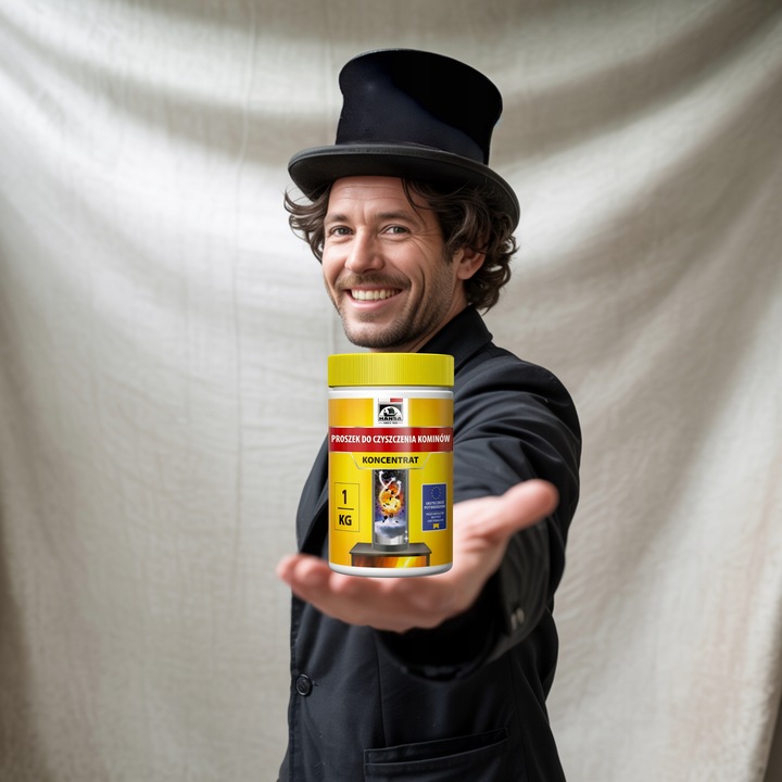 ŚRODEK PROSZEK DO CZYSZCZENIA KOMINA PIECA USUWANIA SADZY ZESTAW HANSA 1kg