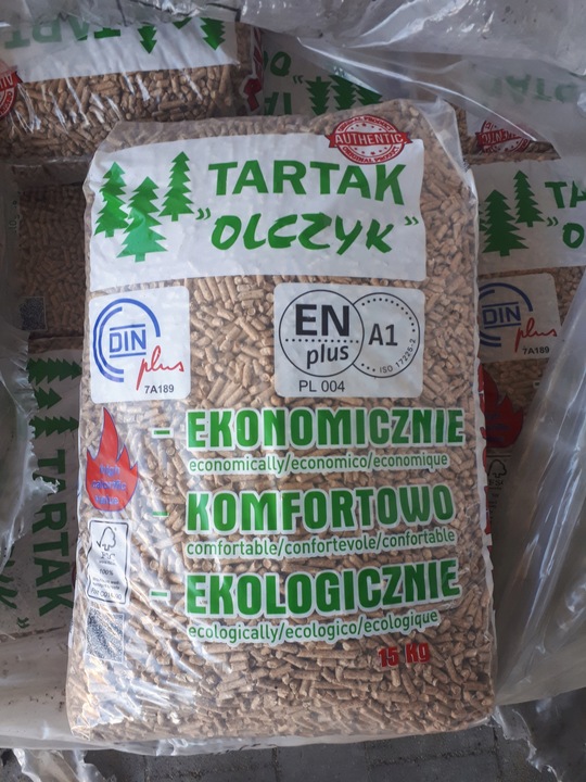 Pellet Pelet Olczyk 6mm certyfikat WORKI 15kg