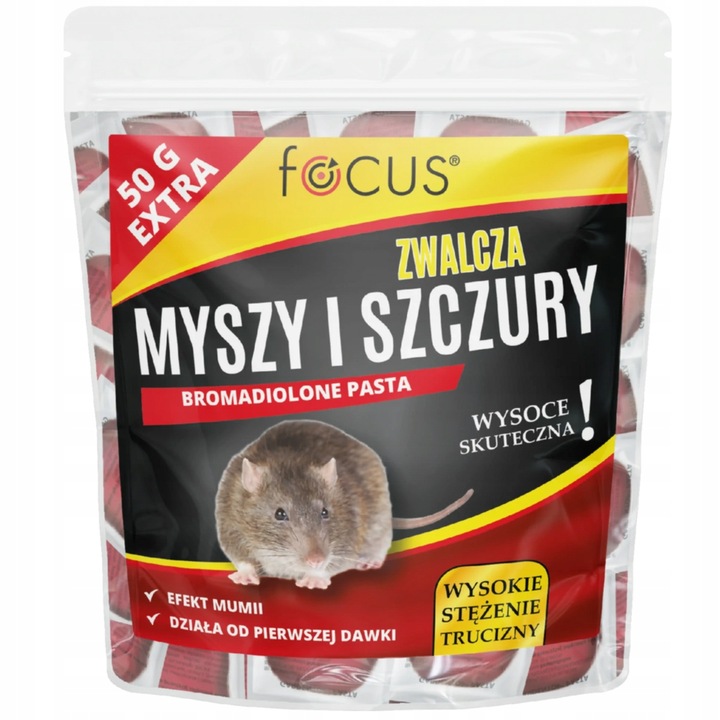 TRUTKA NA SZCZURY I MYSZY 1kg PASTA GRYZONIE BROMADIOLONE TRUCIZNA
