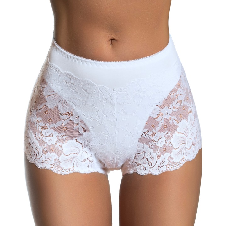 MAJTKI BAWEŁNIANE wysoki stan PLUS SIZE koronka